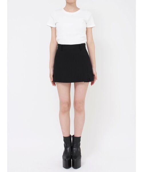 GYDA（ジェイダ）の「LINING ラインストーンスカートライクショートパンツ（スカート・レディース・ブラック/スカイブルー/オフホワイト・FREE）」の21枚目の写真