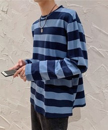 カラーワイドボーダーロンT