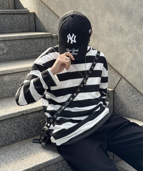 link lot(リンクロット)の「カラーワイドボーダーロンT(Tシャツ/カットソー・メンズ・ブルー/ホワイト/グリーン・F)」の21枚目の写真