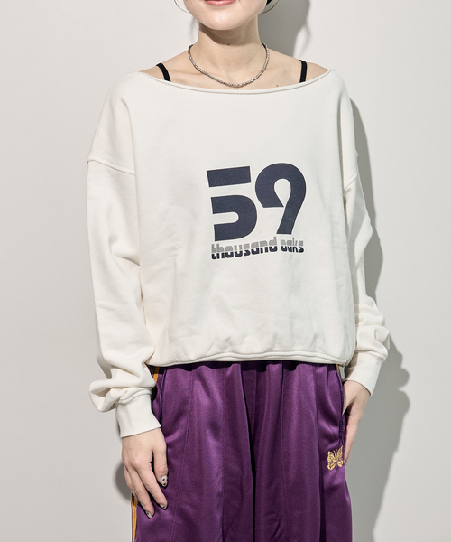 JOINT WORKS（ジョイントワークス）の「裏毛ワンショルプルオーバー（スウェット・レディース・チャコールグレー/アイボリー/ネイビー・FREE）」の2枚目の写真