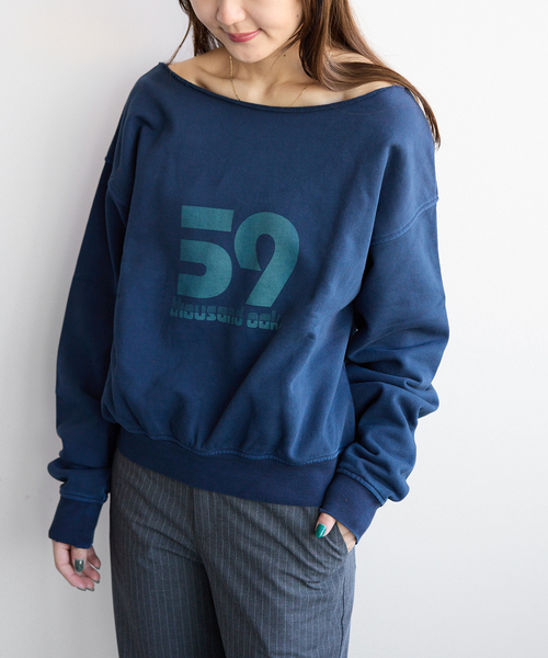 JOINT WORKS（ジョイントワークス）の「裏毛ワンショルプルオーバー（スウェット・レディース・チャコールグレー/アイボリー/ネイビー・FREE）」の13枚目の写真