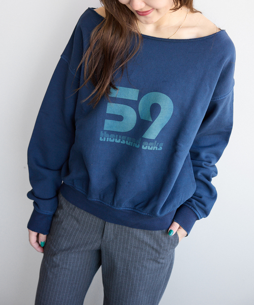 JOINT WORKS（ジョイントワークス）の「裏毛ワンショルプルオーバー（スウェット・レディース・チャコールグレー/アイボリー/ネイビー・FREE）」の14枚目の写真