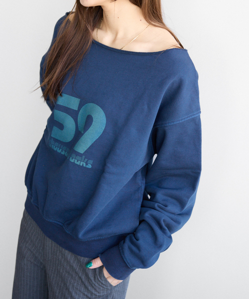 JOINT WORKS（ジョイントワークス）の「裏毛ワンショルプルオーバー（スウェット・レディース・チャコールグレー/アイボリー/ネイビー・FREE）」の15枚目の写真