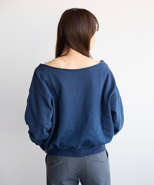 JOINT WORKS（ジョイントワークス）の「裏毛ワンショルプルオーバー（スウェット・レディース・チャコールグレー/アイボリー/ネイビー・FREE）」の16枚目の写真