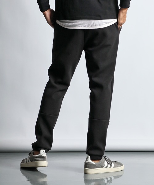 ⭐︎THE DUFFER OF ST. GEORGE 黒フィットパンツ セール】〔BLACK LABEL〕'SORONA' ATHLETIC REGULAR PANTS