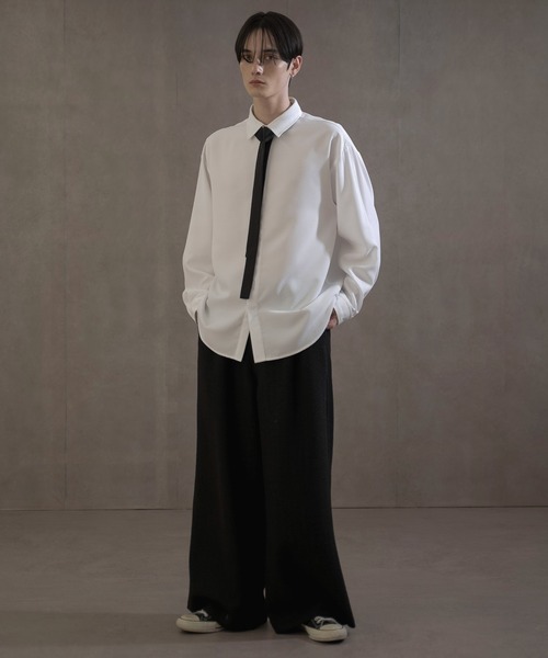 LUCY（ルーシー）の「LUCY/ボウタイロングスリーブシャツ（シャツ/ブラウス・メンズ・ホワイト・LARGE/MEDIUM）」の7枚目の写真