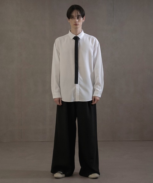 LUCY（ルーシー）の「LUCY/ボウタイロングスリーブシャツ（シャツ/ブラウス・メンズ・ホワイト・LARGE/MEDIUM）」の11枚目の写真