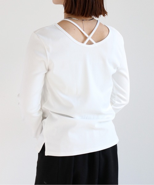 cepo(セポ)の「〈前後2way〉ボートネックプルオーバーカットソー(Tシャツ/カットソー・レディース・ホワイト×ブラック/ブラック/オフホワイト・M)」の12枚目の写真
