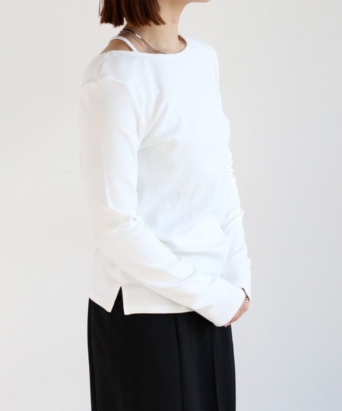 cepo(セポ)の「〈前後2way〉ボートネックプルオーバーカットソー(Tシャツ/カットソー・レディース・ホワイト×ブラック/ブラック/オフホワイト・M)」の13枚目の写真