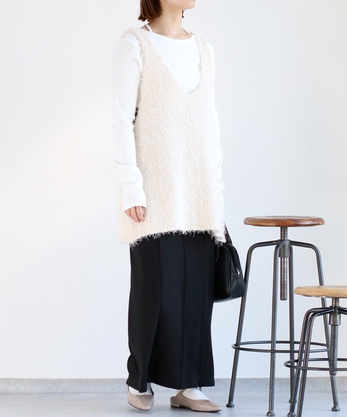 cepo(セポ)の「〈前後2way〉ボートネックプルオーバーカットソー(Tシャツ/カットソー・レディース・ホワイト×ブラック/ブラック/オフホワイト・M)」の19枚目の写真