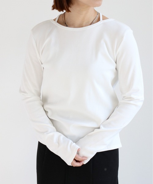 cepo(セポ)の「〈前後2way〉ボートネックプルオーバーカットソー(Tシャツ/カットソー・レディース・ホワイト×ブラック/ブラック/オフホワイト・M)」の11枚目の写真