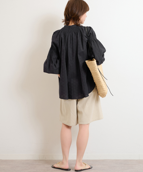 JOURNAL STANDARD relume(ジャーナルスタンダード レリューム)の「コットンジャガードピンタックブラウス(シャツ/ブラウス・レディース・ホワイト/ブラック・FREE)」の8枚目の写真