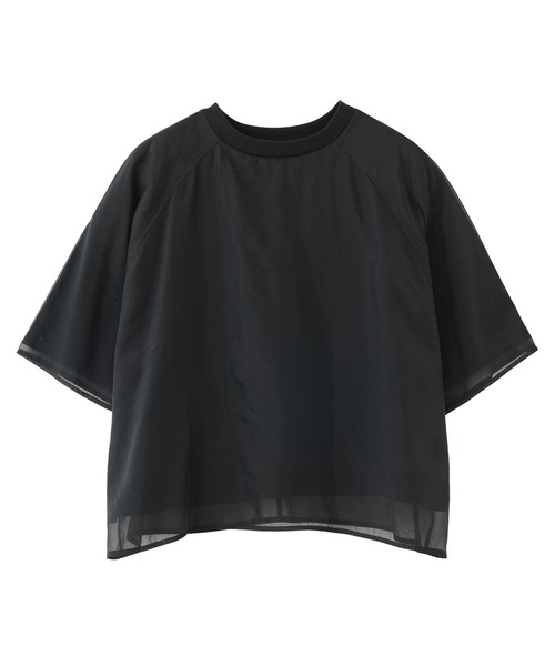 ROSE BUD(ローズバッド)の「SHEER LAYERED TOPS(Tシャツ/カットソー・レディース・ホワイト/ピンク/ブラック・ONE SIZE)」の3枚目の写真