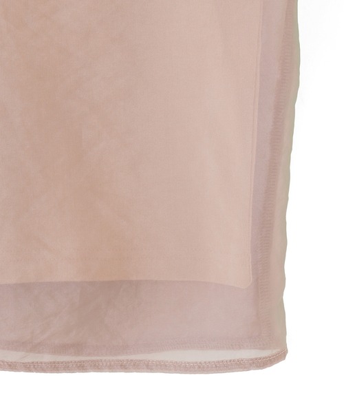 ROSE BUD(ローズバッド)の「SHEER LAYERED TOPS(Tシャツ/カットソー・レディース・ホワイト/ピンク/ブラック・ONE SIZE)」の7枚目の写真