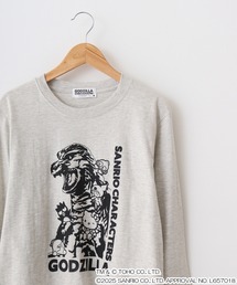 ゴジラ・サンリオキャラクターズ長袖Tシャツ