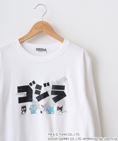 セール】ゴジラ・サンリオキャラクターズ長袖Tシャツ（Tシャツ