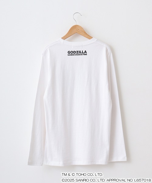 sanrio（サンリオ）の「ゴジラ・サンリオキャラクターズ長袖Tシャツ（Tシャツ/カットソー・メンズ・ホワイト/ブラック/カーキ/ブルーグレー/オートミール/チャコール・LL/M/L）」の13枚目の写真