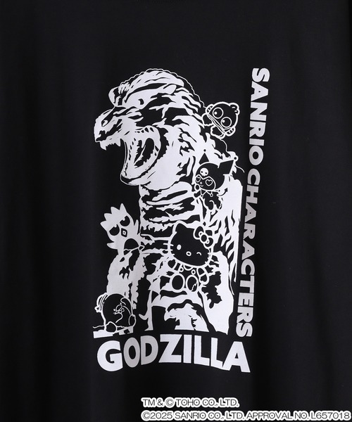 sanrio（サンリオ）の「ゴジラ・サンリオキャラクターズ長袖Tシャツ（Tシャツ/カットソー・メンズ・ホワイト/ブラック/カーキ/ブルーグレー/オートミール/チャコール・LL/M/L）」の20枚目の写真