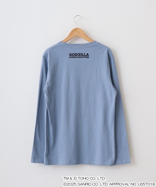 sanrio（サンリオ）の「ゴジラ・サンリオキャラクターズ長袖Tシャツ（Tシャツ/カットソー・メンズ・ホワイト/ブラック/カーキ/ブルーグレー/オートミール/チャコール・LL/M/L）」の8枚目の写真