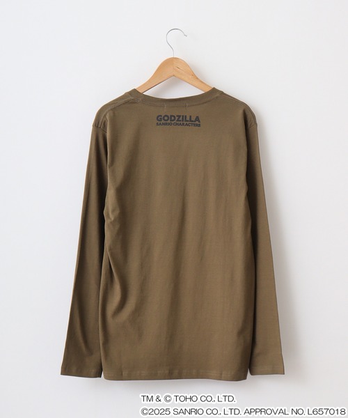 sanrio（サンリオ）の「ゴジラ・サンリオキャラクターズ長袖Tシャツ（Tシャツ/カットソー・メンズ・ホワイト/ブラック/カーキ/ブルーグレー/オートミール/チャコール・LL/M/L）」の18枚目の写真