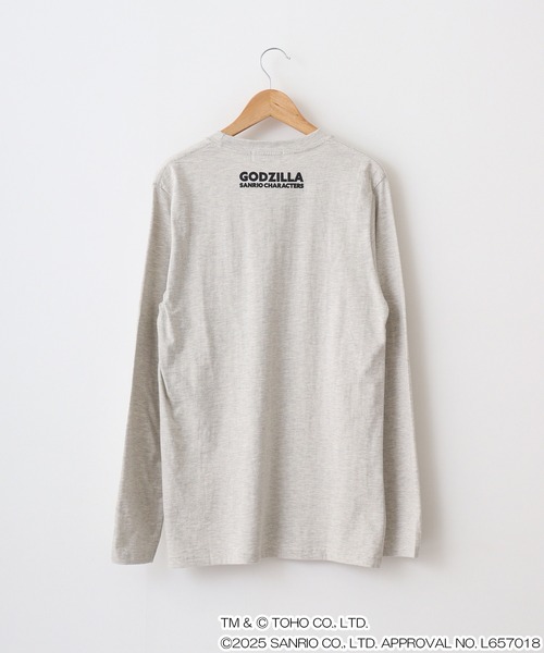 sanrio（サンリオ）の「ゴジラ・サンリオキャラクターズ長袖Tシャツ（Tシャツ/カットソー・メンズ・ホワイト/ブラック/カーキ/ブルーグレー/オートミール/チャコール・LL/M/L）」の16枚目の写真