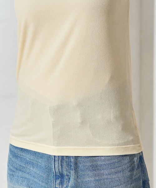 FREAK'S STORE(フリークスストア)の「限定展開 シアー ベロア タンクトップ (セット対応・前後2WAY)(タンクトップ・レディース・ブラック/ブラウン/ブルー/ナチュラル・フリ-)」の12枚目の写真