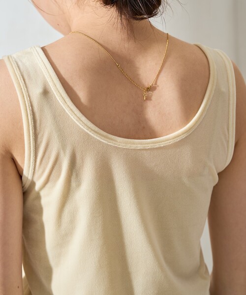 FREAK'S STORE(フリークスストア)の「限定展開 シアー ベロア タンクトップ (セット対応・前後2WAY)(タンクトップ・レディース・ブラック/ブラウン/ブルー/ナチュラル・フリ-)」の11枚目の写真