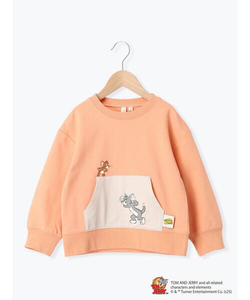 Samansa Mos2 Lagom(サマンサモスモスラーゴム)の「【トムとジェリー】ニミ裏毛ポケット付きトレーナー(Tシャツ/カットソー・キッズ・オレンジ/イエロー/キナリ・110/120/130/100/95)」の9枚目の写真