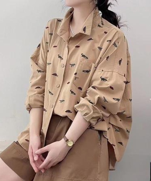 aimoha(アイモハ)の「プリント柄オーバーシャツ(シャツ/ブラウス・レディース・ベージュ系その他6/ベージュ/ベージュ系その他5/ベージュ系その他3/その他6/ライトベージュ/ベージュ系その他4/ベージュ系その他2/ベージュ系その他/その他4/その他5/その他3/その他2/その他1・FREE)」の15枚目の写真