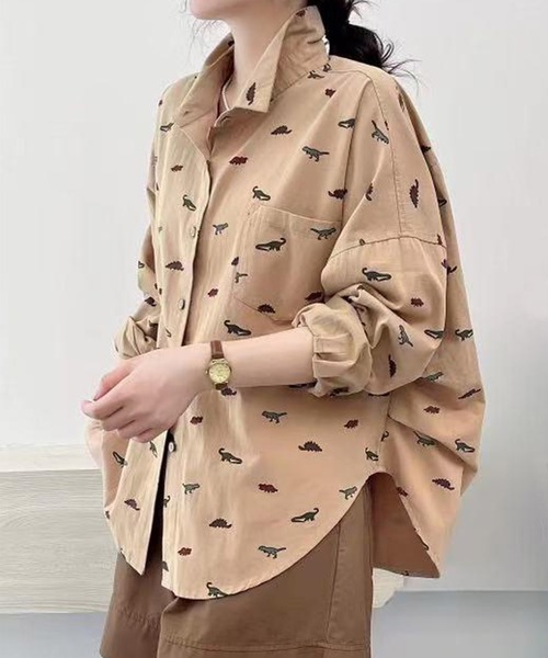 aimoha(アイモハ)の「プリント柄オーバーシャツ(シャツ/ブラウス・レディース・ベージュ系その他6/ベージュ/ベージュ系その他5/ベージュ系その他3/その他6/ライトベージュ/ベージュ系その他4/ベージュ系その他2/ベージュ系その他/その他4/その他5/その他3/その他2/その他1・FREE)」の16枚目の写真