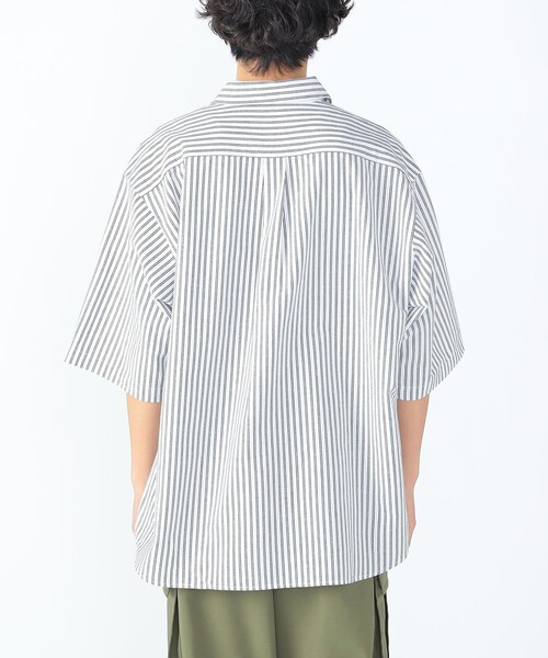BEAMS HEART(ビームスハート)の「GMS ストライプ オックス ワークシャツ(シャツ/ブラウス・メンズ・ホワイト×ブラック/ブルー系その他・SMALL/MEDIUM/LARGE)」の5枚目の写真