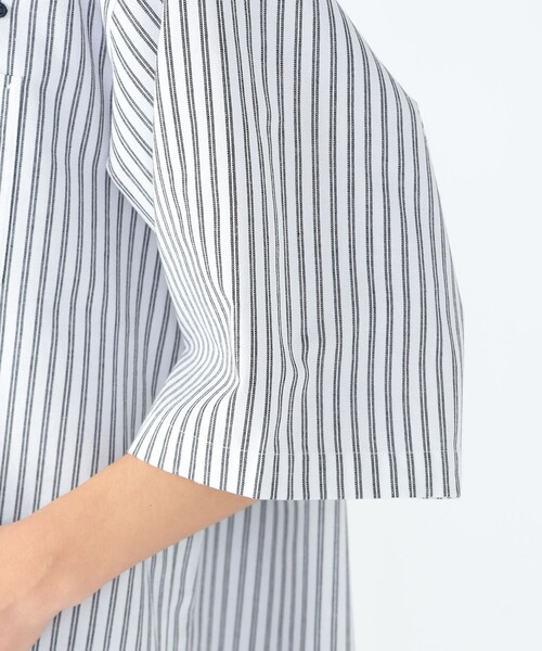 BEAMS HEART(ビームスハート)の「GMS ストライプ オックス ワークシャツ(シャツ/ブラウス・メンズ・ホワイト×ブラック/ブルー系その他・SMALL/MEDIUM/LARGE)」の7枚目の写真