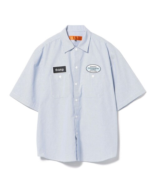 BEAMS HEART(ビームスハート)の「GMS ストライプ オックス ワークシャツ(シャツ/ブラウス・メンズ・ホワイト×ブラック/ブルー系その他・SMALL/MEDIUM/LARGE)」の12枚目の写真