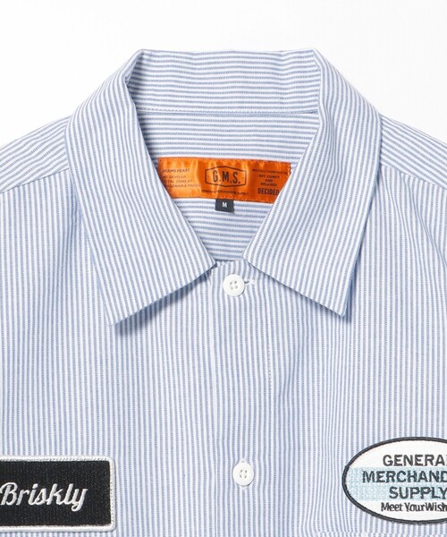 BEAMS HEART(ビームスハート)の「GMS ストライプ オックス ワークシャツ(シャツ/ブラウス・メンズ・ホワイト×ブラック/ブルー系その他・SMALL/MEDIUM/LARGE)」の13枚目の写真