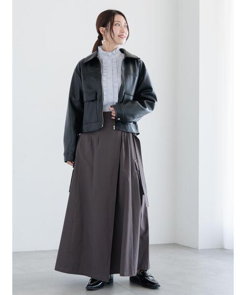 Te chichi（テチチ）の「【宮本茉由着用】ダブルポケットジップジャケット《2025spring catalog item》（ノーカラージャケット・レディース・ベージュ/ブラック/クリーム・F）」の10枚目の写真