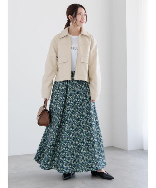 Te chichi（テチチ）の「【宮本茉由着用】ダブルポケットジップジャケット《2025spring catalog item》（ノーカラージャケット・レディース・ベージュ/ブラック/クリーム・F）」の13枚目の写真