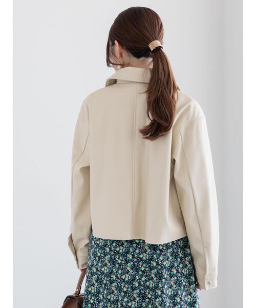 Te chichi（テチチ）の「【宮本茉由着用】ダブルポケットジップジャケット《2025spring catalog item》（ノーカラージャケット・レディース・ベージュ/ブラック/クリーム・F）」の16枚目の写真