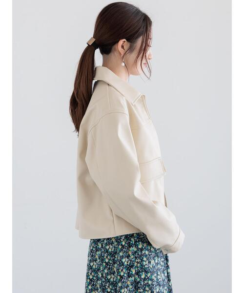 Te chichi（テチチ）の「【宮本茉由着用】ダブルポケットジップジャケット《2025spring catalog item》（ノーカラージャケット・レディース・ベージュ/ブラック/クリーム・F）」の17枚目の写真