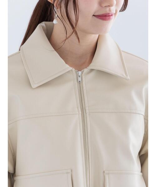 Te chichi（テチチ）の「【宮本茉由着用】ダブルポケットジップジャケット《2025spring catalog item》（ノーカラージャケット・レディース・ベージュ/ブラック/クリーム・F）」の18枚目の写真