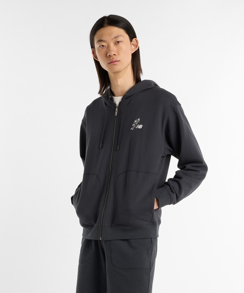 NEW BALANCE(ニューバランス)の「大谷翔平 フレンチテリーフルジップフーディ(パーカー・メンズ・ブラック/ベージュ・XX-LARGE/X-LARGE/LARGE/MEDIUM/SMALL)」の1枚目の写真