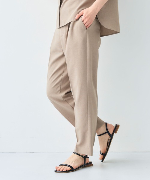 テ*~様 MaxMara リネンセンタープレスパンツ　 ML相当　ベージュ　美品 351104250_1.jpg