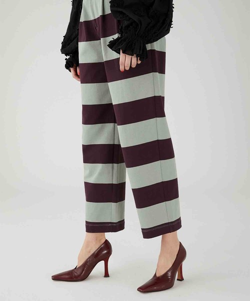 crinkle crinkle crinkle（クリンクルクリンクルクリンクル）の「【crinkle crinkle crinkle】border pants/ボーダーパンツ（その他パンツ・レディース・グリーン・0/1）」の3枚目の写真