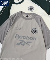 Reebok/リーボック オーバーサイズ ゲームシャツ サッカーユニフォーム ロゴ ワッペン ワンポイント刺繍 ラグラン 半袖Tシャツ/レディース メンズ/2025SS 春夏