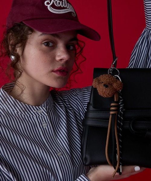 BONLECILL Marche（ボンルシールマルシェ）の「【BONLECILL Marche】テディドッグチャーム／ぬいぐるみキーホルダー（キーホルダー・レディース・ホワイト/ブラウン/ベージュ・FREE）」の5枚目の写真