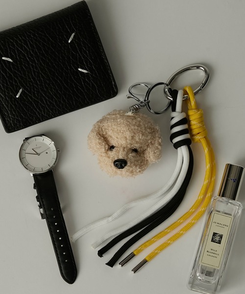 BONLECILL Marche（ボンルシールマルシェ）の「【BONLECILL Marche】テディドッグチャーム／ぬいぐるみキーホルダー（キーホルダー・レディース・ホワイト/ブラウン/ベージュ・FREE）」の10枚目の写真