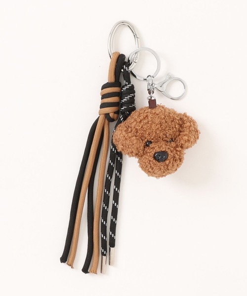 BONLECILL Marche（ボンルシールマルシェ）の「【BONLECILL Marche】テディドッグチャーム／ぬいぐるみキーホルダー（キーホルダー・レディース・ホワイト/ブラウン/ベージュ・FREE）」の15枚目の写真