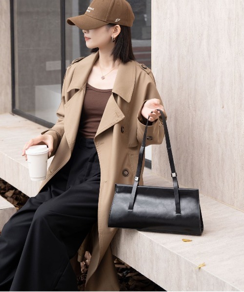 NiiNa(ニーナ)の「【 NiiNa / ニーナ 】高品質牛革 ロングハンドル レクタングル ワックスレザーバッグ(ショルダーバッグ・レディース・ブラウン/レッド/ブラック・FREE)」の19枚目の写真