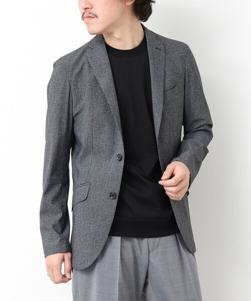 NOLLEY’S（ノーリーズ）の「《ビジカジ/セットアップ対応》接触冷感4WAYストレッチジャケット 25SS（テーラードジャケット・メンズ・ネイビー/グレー・S/M/L/XL）」の2枚目の写真