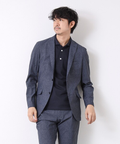 NOLLEY’S（ノーリーズ）の「《ビジカジ/セットアップ対応》接触冷感4WAYストレッチジャケット 25SS（テーラードジャケット・メンズ・ネイビー/グレー・S/M/L/XL）」の7枚目の写真
