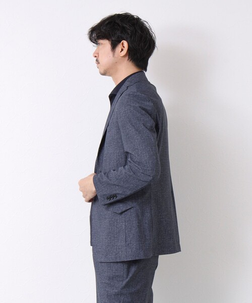 NOLLEY’S（ノーリーズ）の「《ビジカジ/セットアップ対応》接触冷感4WAYストレッチジャケット 25SS（テーラードジャケット・メンズ・ネイビー/グレー・S/M/L/XL）」の8枚目の写真